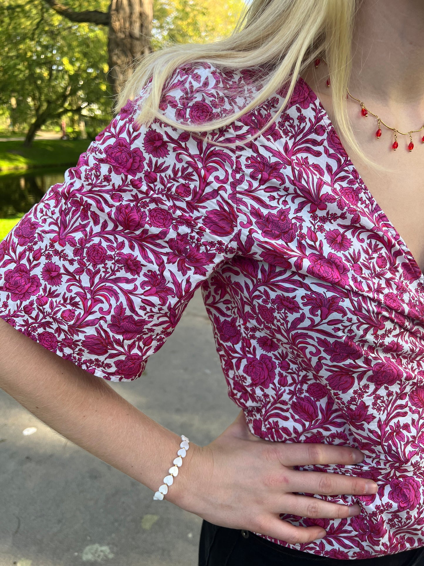 Armband parelhartjes