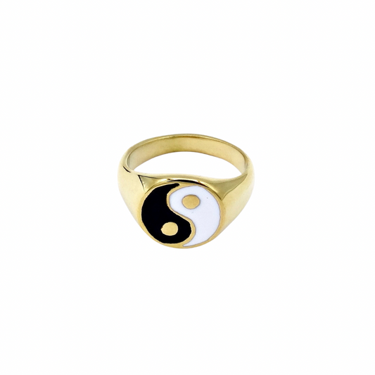 Ring chunky yin yang (goud)