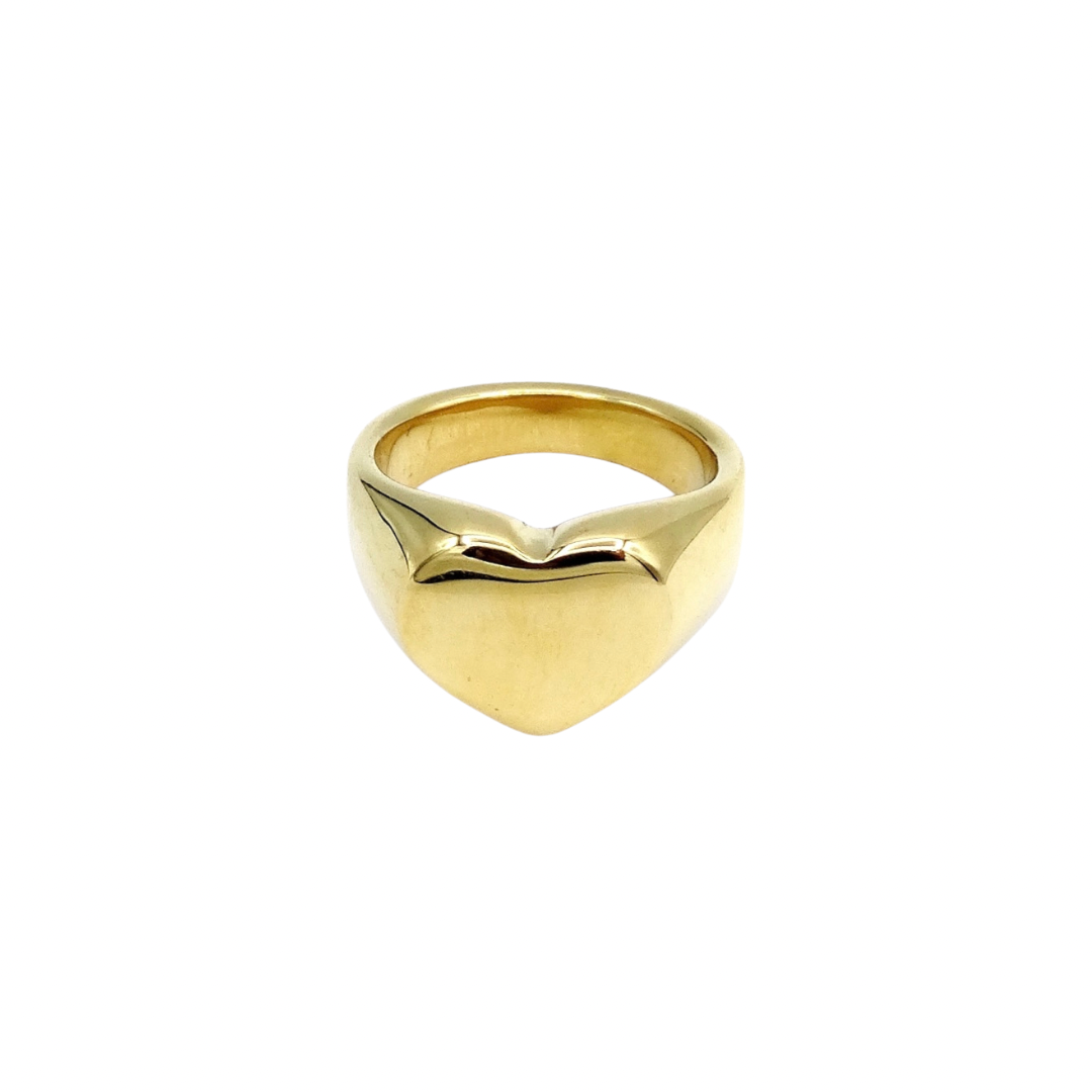 Ring chunky hart (goud)