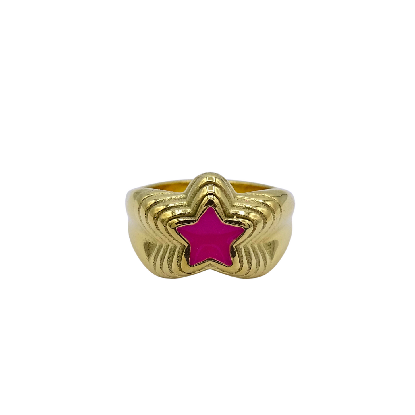 Ring ster roze (goud)