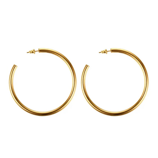 Oorbellen thin hoop | 63mm