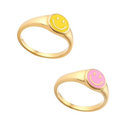 Ring smiley (goud)