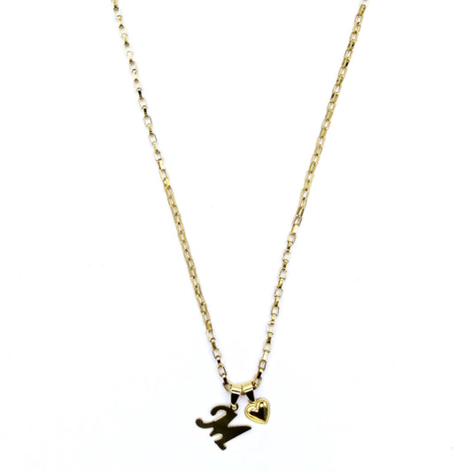 Ketting small chain initiaal hart