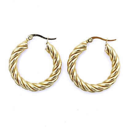 Oorbellen twisted hoop | 30mm